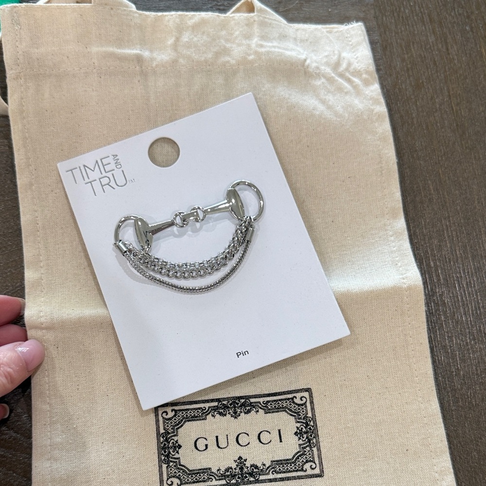 Silver Chain Pin houseboy brooch only